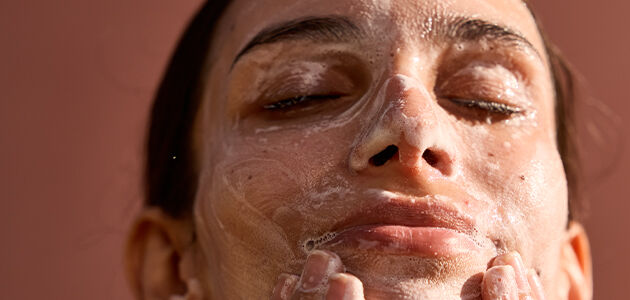 exfoliate gently your face with our skin care scrub