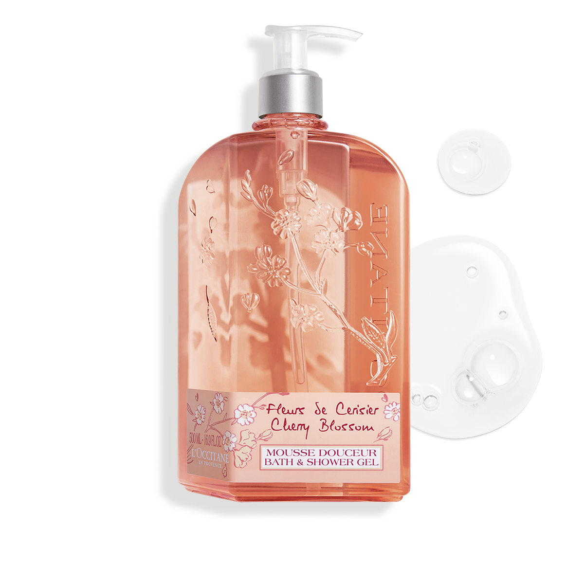 L'Occitane Cherry Blossom Bath & Shower Gel - Vegan 500Ml 24GD500CB21