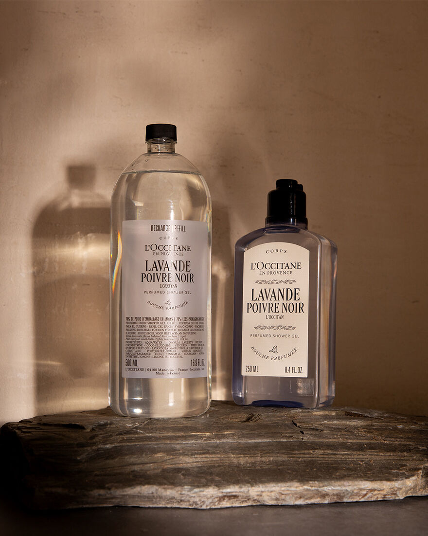 view 2/5 of Lavande Poivre Noir Shower Gel Refill, , AURECT