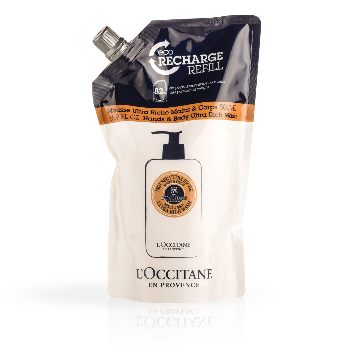 L'Occitane Shea Hands & Body Wash Refill - Eco-Friendly, Gentle Cleanser 500Ml 01CMR500K20